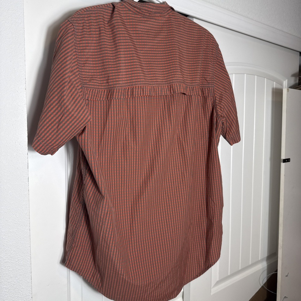 GH Bass Explorer Series Shirt Adult L Orange Vented Hiking Fishing Outdoor Mens - Picture 3 of 8